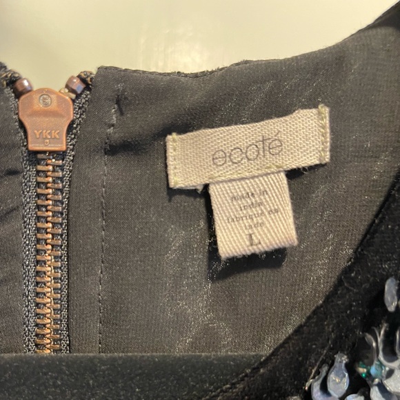 Sold Ecote Jasmina Velvet Embellished Mini Shift Dress - Picture 5 of 11